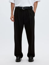 Black pants on model