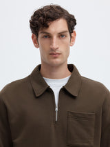 COTTON HALF-ZIP PULLOVER