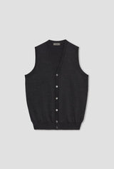 Navy sweater vest flatlay