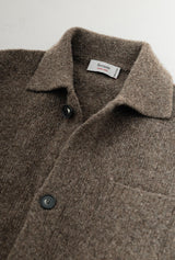 Wool and cashmere shirt jacket