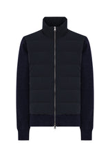 quilted button-fastening jacket