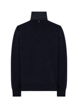 quilted button-fastening jacket behind