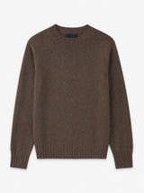 Brown virgin WOOL sweater