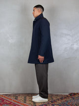 quilted button-fastening jacket behind