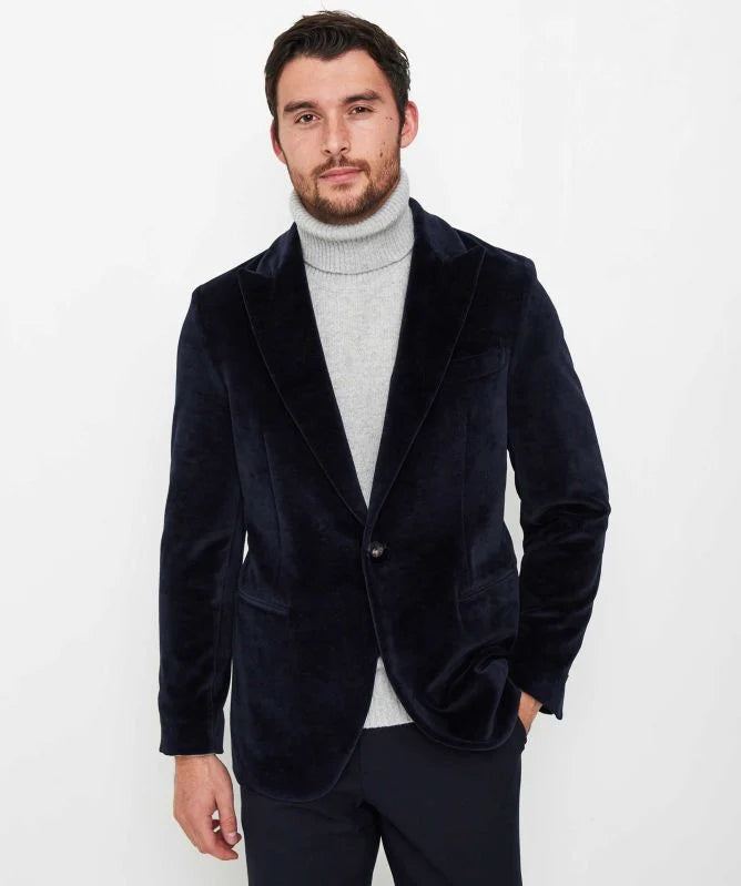 Navy clearance velour jacket