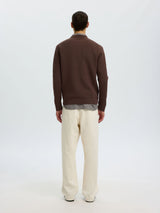 Brown crewneck sweater