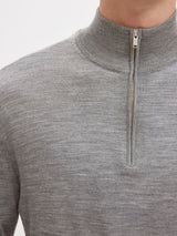 100% MERINO WOOL HALF-ZIP JUMPER
