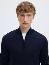 100% MERINO WOOL HALF-ZIP JUMPER