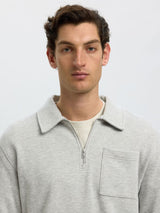 COTTON HALF-ZIP PULLOVER