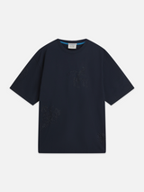 emboridered artwork shirt flatlay