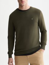 Green pullover on model
