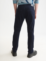 Navy corduroy straight jeans