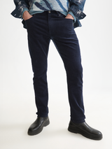 Navy corduroy straight jeans