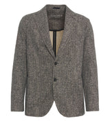 Blue mottled Cotton Single breasted blazer