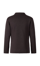 Brown merino wool blazer back