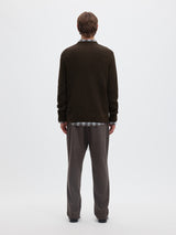 Brown crewneck back