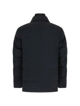quilted button-fastening jacket behind