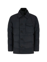 quilted button-fastening jacket


