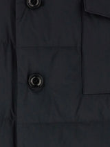 quilted button-fastening jacket details