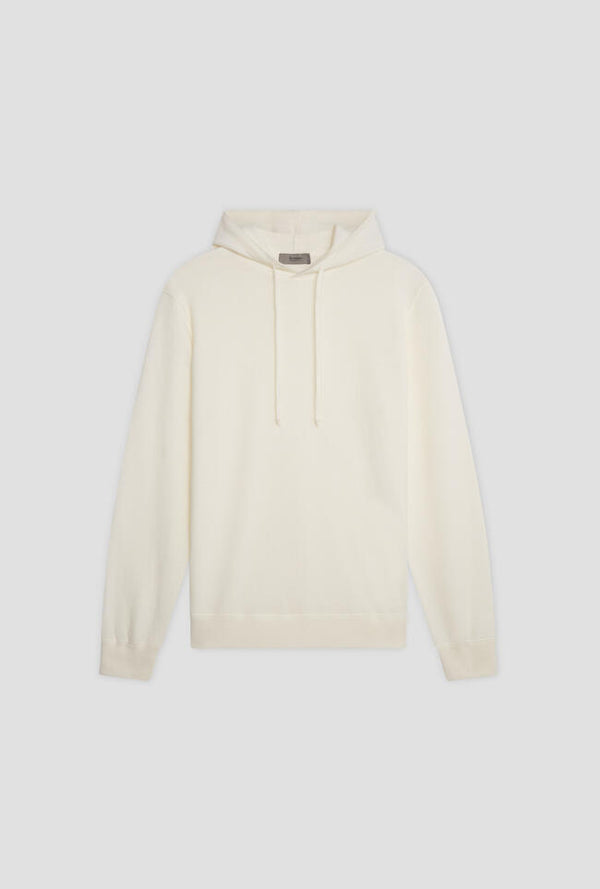 Carded wool hoodie