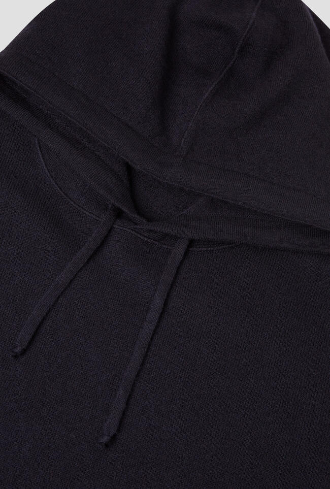 Carded wool hoodie