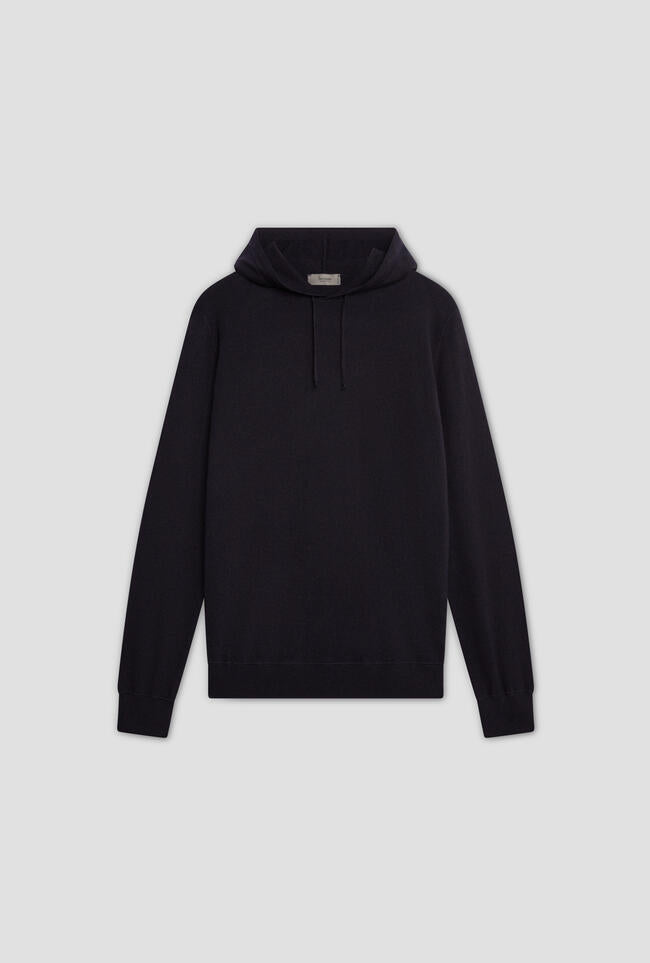 Carded wool hoodie