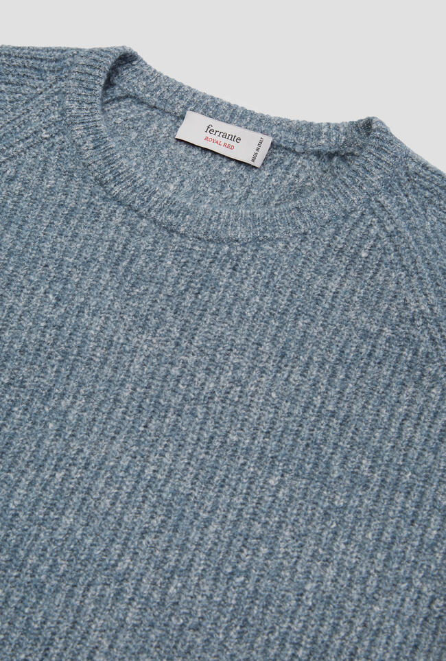 Knit raglan crew neck