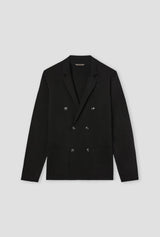 Black jacket flatlay