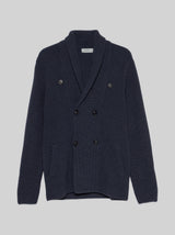 navy double breasted cardigan