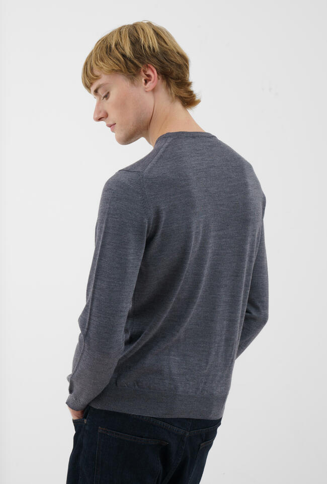 Wrosted wool crew neck