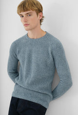 Knit raglan crew neck