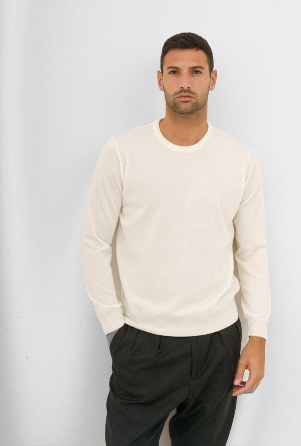 Wrosted wool crew neck