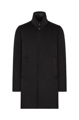 quilted button-fastening jacket



