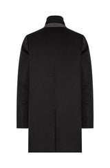 quilted button-fastening jacket behind