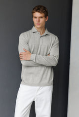 Taupe polo longsleeve