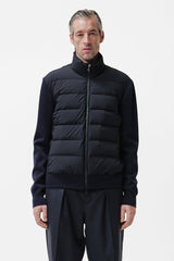 quilted button-fastening jacket model