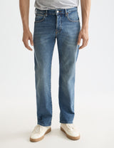 Blue straight jeans