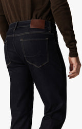 Midnight blue jeans back zoomed