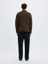 brown overshirt backside