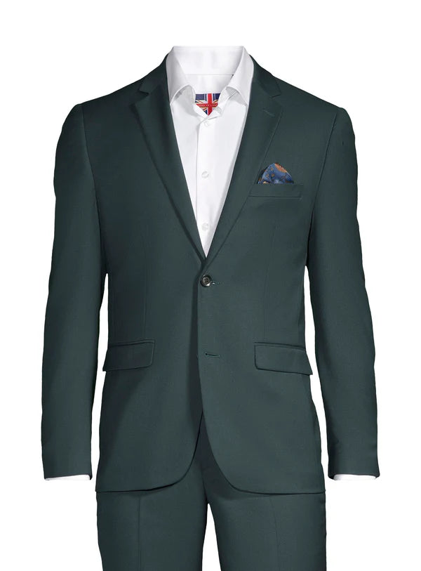 plain forest green suit