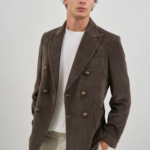 Corduroy espresso blazer