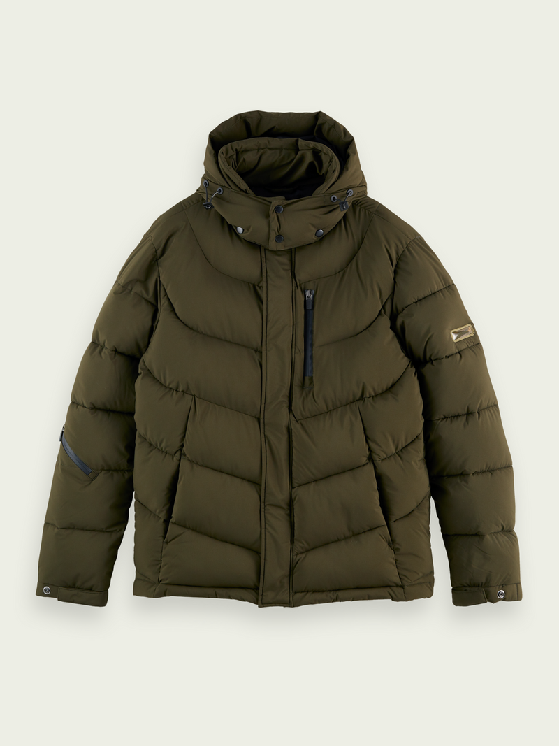 Scotch Soda Hooded water repellent puffer jacket
