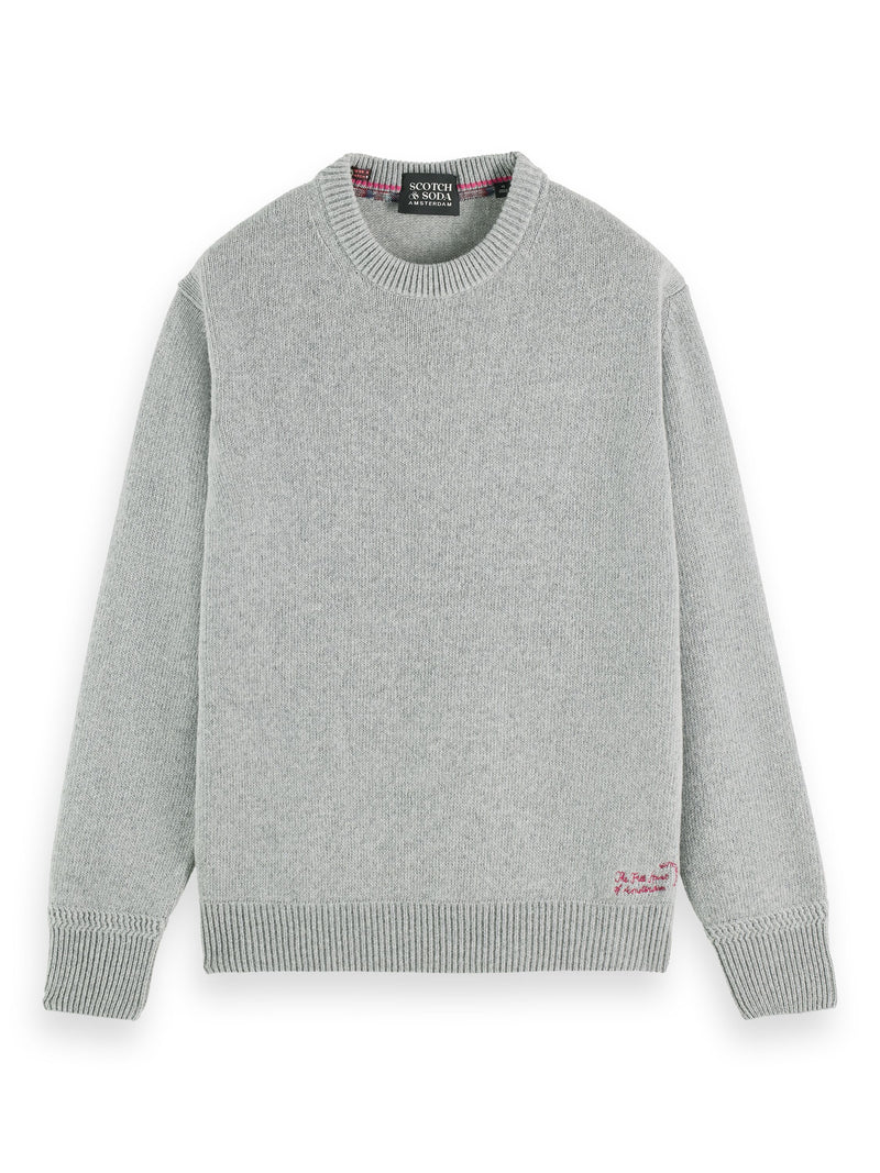 Relaxed wool crewneck