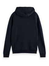 Knitted wool-blend hoodie