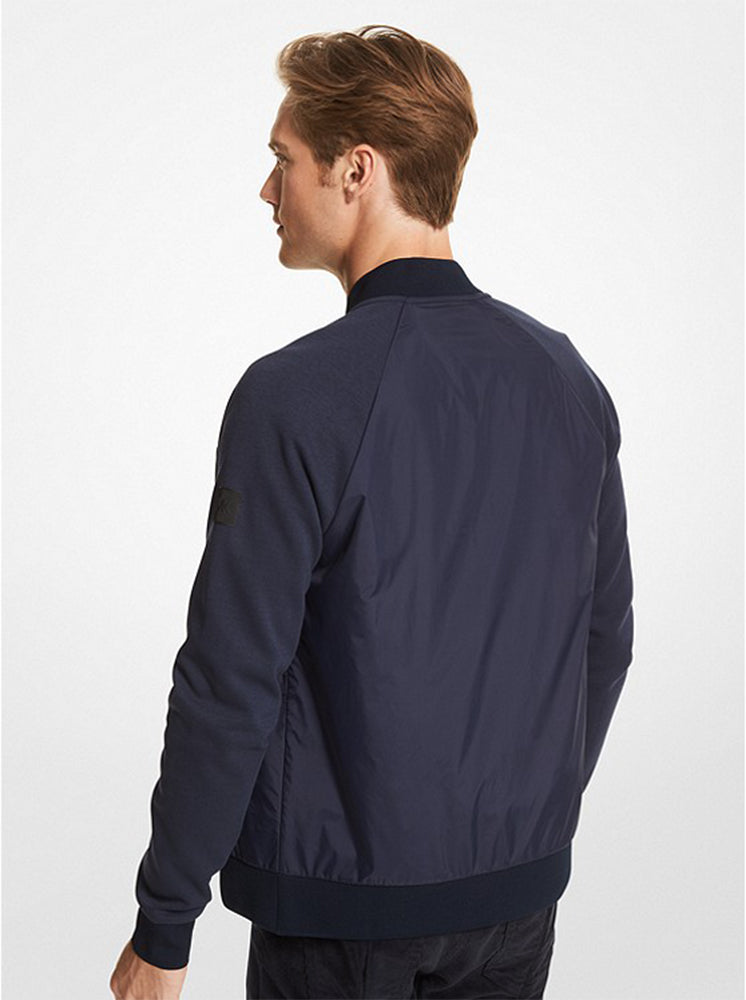 Michael Kors Two-toned cotton blend varsity jacket